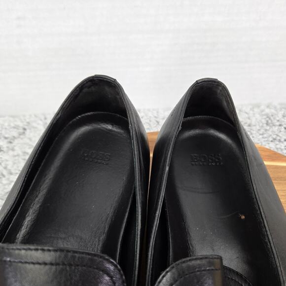 Hugo Boss Varmons Black Leather Casual Lifestyle Daily Slip On Loafers Mens 11 - Picture 15 of 16